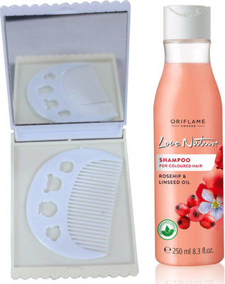 Oriflame Sweden Love Nature Shampoo for Coloured Hair with Rosehip & Linseed Oil 250ml (32621) With Comb Mirror Set(Set of 3)
Oriflame Sweden Love Nature Shampoo for Coloured Hair with Rosehip & Linseed Oil 250ml (32621) With Comb Mirror Set(Set of 3)