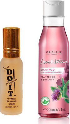 Oriflame Sweden Love Nature 2in1 Shampoo for Flaky scalp with Tea Tree Oil & Burdock 250ml (32623) With Just Doit Parfume 30ml(Set of 2)
Oriflame Sweden Love Nature 2in1 Shampoo for Flaky scalp with Tea Tree Oil & Burdock 250ml (32623) With Just Doit Parfume 30ml(Set of 2)