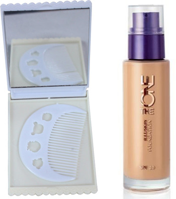 Oriflame Sweden The ONE IlluSkin Foundation (Natural Beige - 30600) With Mirror Comb Set(Set of 3)
Oriflame Sweden The ONE IlluSkin Foundation (Natural Beige - 30600) With Mirror Comb Set(Set of 3)