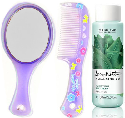Oriflame Sweden Love Nature Cleansing Gel Tea Tree 150ml (30153) With Mirror Comb Set(Set of 3)
Oriflame Sweden Love Nature Cleansing Gel Tea Tree 150ml (30153) With Mirror Comb Set(Set of 3)
