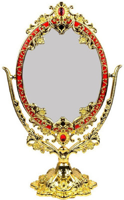 Confidence Antique Two Sided Swivel Oval Desktop Vanity Makeup Mirror with Embossed Roses and Mounted Beads for Home & travel Use Makeup Mirror
Confidence Antique Two Sided Swivel Oval Desktop Vanity Makeup Mirror with Embossed Roses and Mounted Beads for Home & travel Use Makeup Mirror