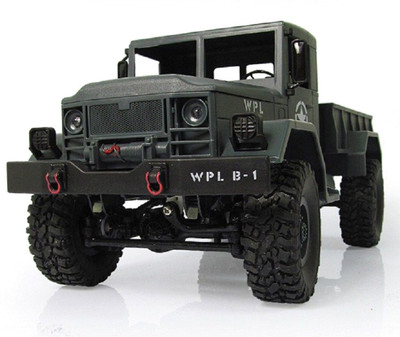 SI 2.4G 4WD Off-Road RC Military Truck Rock Crawler Army Car(Grey)