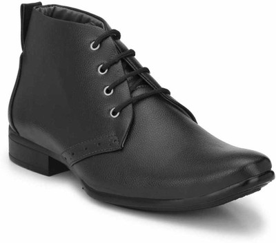 Levanse Formal Boots Lace Up For Men(Black, Matte black