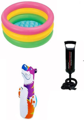 K T BROTHERS Inflatable 2ft Water Tub Kids SwimmingPool With Hitme Bounce Back Toy & Hand Pump Inflatable Pool Inflatable Pool(Multicolor)
K T BROTHERS Inflatable 2ft Water Tub Kids SwimmingPool With Hitme Bounce Back Toy & Hand Pump Inflatable Pool Inflatable Pool(Multicolor)