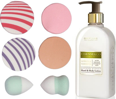 Oriflame Sweden Essense&Co. Lemon & Verbena Hand & Body Lotion 300ml ( 31851 ) With Puff Sponge(Set of 7)
Oriflame Sweden Essense&Co. Lemon & Verbena Hand & Body Lotion 300ml ( 31851 ) With Puff Sponge(Set of 7)