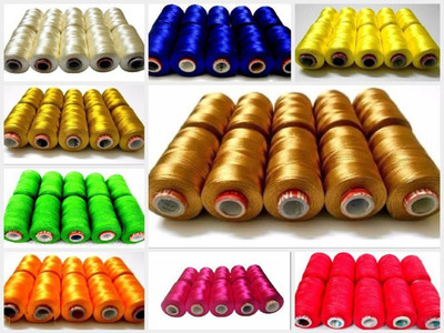 GOELX AM Silk Thread Multi Color Combo (each colour 2 reels) for Bangle-Jhumka-Jewellery Designing & Craft Work
GOELX AM Silk Thread Multi Color Combo (each colour 2 reels) for Bangle-Jhumka-Jewellery Designing & Craft Work