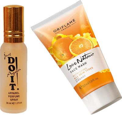 Oriflame Sweden Love Nature Face Wash Orange 50ml (32223) With Just Doit Parfume 30ml(Set of 2)
Oriflame Sweden Love Nature Face Wash Orange 50ml (32223) With Just Doit Parfume 30ml(Set of 2)