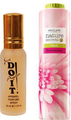 Oriflame Sweden Nature Secrets Talc Floral Bouquet (400g) (25441) With Just Doit Parfume 30ml(Set of 2)
Oriflame Sweden Nature Secrets Talc Floral Bouquet (400g) (25441) With Just Doit Parfume 30ml(Set of 2)