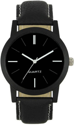 Ismart Black Leather watch for men Watch - For Men