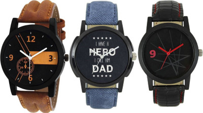 PEPPER STYLE Attractive Stylish 3 Combo Lorem Genium Brown, Blue & Black Leather Strap Boys & Mens Analog Watch STYLE 078 STYLE 078 Hybrid Watch - For Men
PEPPER STYLE Attractive Stylish 3 Combo Lorem Genium Brown, Blue & Black Leather Strap Boys & Mens Analog Watch STYLE 078 STYLE 078 Hybrid Watch - For Men