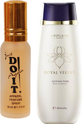 Oriflame Sweden Royal Velvet Soothing Toner 200ml (22423) With Just Doit Perfume 30ml(Set of 2)
Oriflame Sweden Royal Velvet Soothing Toner 200ml (22423) With Just Doit Perfume 30ml(Set of 2)