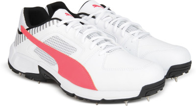 Puma Team Full Spike Cricket Shoes For Men(White, Puma white-fiery coral-puma black
Puma Team Full Spike Cricket Shoes For Men(White, Puma white-fiery coral-puma black
