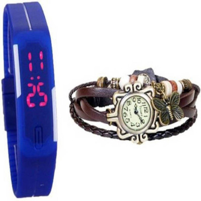 Talgo New Arrival Festive Season Special TGLEDBUDORIBR Blue Colour LED Rectangle Dial Rubber Strap And Brown Colour Round Dial Leather Dori Strap (Combo of 2) TGLEDBUDORIBR Watch - For Girls
Talgo New Arrival Festive Season Special TGLEDBUDORIBR Blue Colour LED Rectangle Dial Rubber Strap And Brown Colour Round Dial Leather Dori Strap (Combo of 2) TGLEDBUDORIBR Watch - For Girls