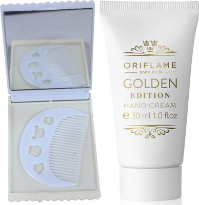 Oriflame Sweden Hand Care Golden Edition Hand Cream 30ml ( 33196 ) With Comb & Mirror Set(Set of 3)
Oriflame Sweden Hand Care Golden Edition Hand Cream 30ml ( 33196 ) With Comb & Mirror Set(Set of 3)