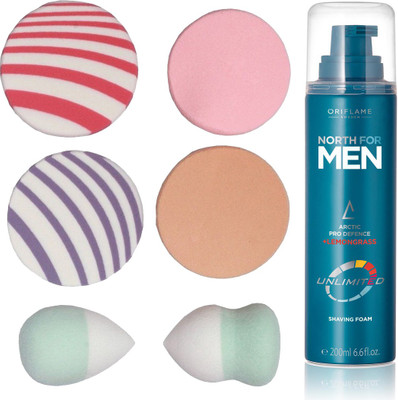 Oriflame Sweden North for Men Unlimited Shaving Foam 200ml ( 33161 ) With Puff Sponge(Set of 7)
Oriflame Sweden North for Men Unlimited Shaving Foam 200ml ( 33161 ) With Puff Sponge(Set of 7)