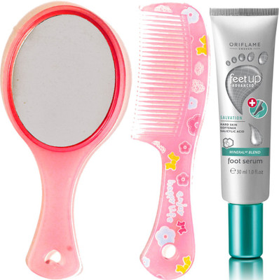 Oriflame Sweden Feet Up Advance Salvation Foot Serum 30ml ( 33030 ) With Mirror & Comb Set(Set of 3)
Oriflame Sweden Feet Up Advance Salvation Foot Serum 30ml ( 33030 ) With Mirror & Comb Set(Set of 3)