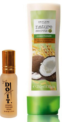 Oriflame Sweden Nature Secrets Conditioner for Dry and Damaged Hair Wheat & Coconut 250ml (21862) With Just Doit Parfume 30ml(Set of 2)
Oriflame Sweden Nature Secrets Conditioner for Dry and Damaged Hair Wheat & Coconut 250ml (21862) With Just Doit Parfume 30ml(Set of 2)