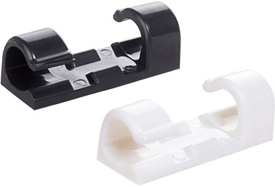 SYGA 0 Compartments Plastic Cable Clips(Black, White)