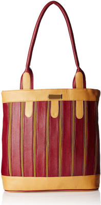 Aisna Shoulder Bag(Maroon, Beige), Beige;maroon