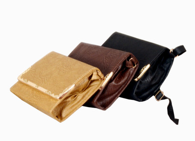 shanaz fashion Sling Bag(Brown, Black), Black;brown