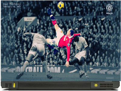 SkinShack New 3D Wayne Rooney Bicycle Kick (10.1 inch) Vinyl Laptop Decal 10.1