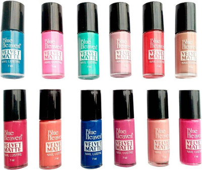 Blue Heaven VELVET MATTE NAIL LUSTRE, (SET 1), PACK OF 12, BY BEAUTYANDCARE MULTICOLOR(Pack of 12)
Blue Heaven VELVET MATTE NAIL LUSTRE, (SET 1), PACK OF 12, BY BEAUTYANDCARE MULTICOLOR(Pack of 12)