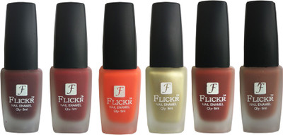 Flickr VELVET MATTE NAIL POLISH Maroon,Reddish Maroon,Orange,Golden,Nude,Brown(Pack of 6)
Flickr VELVET MATTE NAIL POLISH Maroon,Reddish Maroon,Orange,Golden,Nude,Brown(Pack of 6)