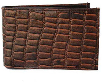 Klaska Men Brown Genuine Leather Wallet(7 Card Slots)