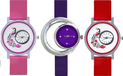 Ismart miss perfect Pink and Ref peacock 301 and Purple 182 moon combo watches for girls Watch - For Girls
Ismart miss perfect Pink and Ref peacock 301 and Purple 182 moon combo watches for girls Watch - For Girls