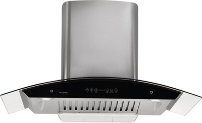 Hindware Cleo 90 Auto Clean Wall Mounted Chimney(Brush Sliver 1200 CMH/m3/h)
