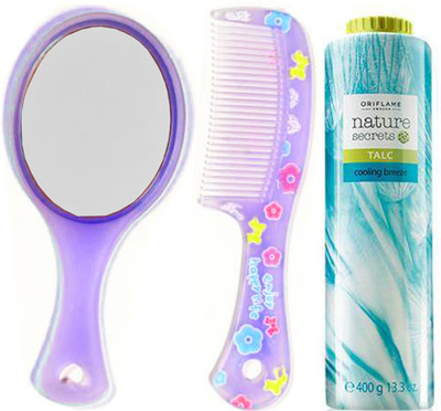 Oriflame Sweden Nature Secrets Talc Cooling Breeze (400g) (25445) With Mirror & Comb Set(Set of 3)
Oriflame Sweden Nature Secrets Talc Cooling Breeze (400g) (25445) With Mirror & Comb Set(Set of 3)
