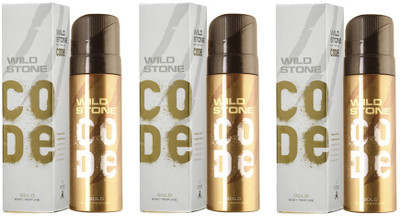 Wild Stone Code Gold Perfume Body Spray Pack of 3 Combo (120ML each) Perfume Body Spray - For Men(360 ml, Pack of 3)
Wild Stone Code Gold Perfume Body Spray Pack of 3 Combo (120ML each) Perfume Body Spray - For Men(360 ml, Pack of 3)