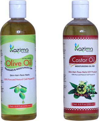 KAZIMA Combo of Olive Carrier Oil and Castor Carrier Oil (Each 200ml) Hair Oil(200 ml)
KAZIMA Combo of Olive Carrier Oil and Castor Carrier Oil (Each 200ml) Hair Oil(200 ml)