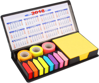PINZO Sticky Note Memo Pad with Arrow Flags in PU Leather Case - 100 Sheets with 2018 Calendar, 1 Colors(Set Of 1, Multicolor)
PINZO Sticky Note Memo Pad with Arrow Flags in PU Leather Case - 100 Sheets with 2018 Calendar, 1 Colors(Set Of 1, Multicolor)