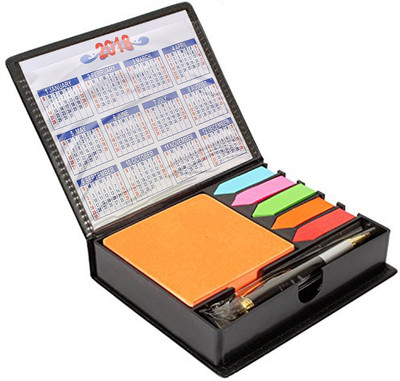 PINZO Sticky Note Memo Pad with Arrow Flags and BallPoint Pen in PU Leather Case - 100 Sheets with 2018 Calendar and Calculator, 7 Colors(Set Of 1, Multicolor)
PINZO Sticky Note Memo Pad with Arrow Flags and BallPoint Pen in PU Leather Case - 100 Sheets with 2018 Calendar and Calculator, 7 Colors(Set Of 1, Multicolor)
