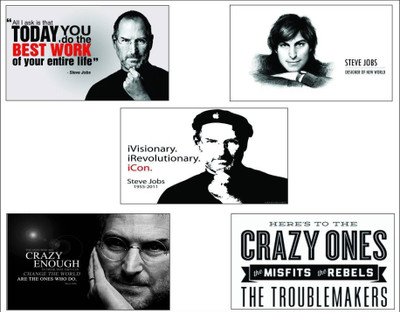 PW Set of Original Quotes Decorative Steve Jobs s (Pack of 5)Wall Poster 13*19 inches Matte Finish Paper Print(19 inch X 13 inch, Rolled)
PW Set of Original Quotes Decorative Steve Jobs s (Pack of 5)Wall Poster 13*19 inches Matte Finish Paper Print(19 inch X 13 inch, Rolled)