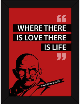 PW Gandhiji Photo - Inspirational Quote Peace For Office Home And - Love is Life Wall Poster 13*19 inches Matte Finish Paper Print(19 inch X 13 inch, Rolled)
PW Gandhiji Photo - Inspirational Quote Peace For Office Home And - Love is Life Wall Poster 13*19 inches Matte Finish Paper Print(19 inch X 13 inch, Rolled)