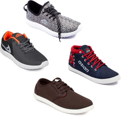 Asian Asian men's casual shoes with sports shoes combo pack of 4 Casuals For Men(Multicolor
Asian Asian men's casual shoes with sports shoes combo pack of 4 Casuals For Men(Multicolor