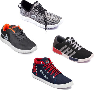 Asian Asian men's casual shoes with sports shoes combo pack of 4 Casuals For Men(Multicolor
Asian Asian men's casual shoes with sports shoes combo pack of 4 Casuals For Men(Multicolor