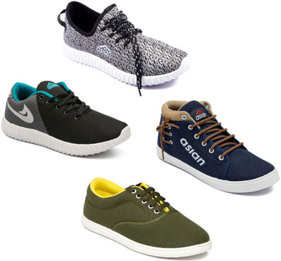 Asian Asian men's casual shoes with sports shoes combo pack of 4 Casuals For Men(Multicolor
Asian Asian men's casual shoes with sports shoes combo pack of 4 Casuals For Men(Multicolor