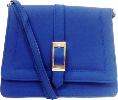 Panache Women Evening/Party Blue Leatherette Sling Bag