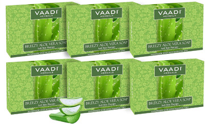 Vaadi Herbals Breezy Aloe Vera Soap (75 g, Pack of 6)(75 g, Pack of 6)