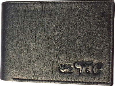 friends & company Men Black Artificial Leather Wallet(8 Card Slots)