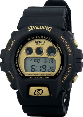 SPALDING SP-119D Black Strap and Golden Dial Chronograph Sports Wrist Watch - For Men
SPALDING SP-119D Black Strap and Golden Dial Chronograph Sports Wrist Watch - For Men