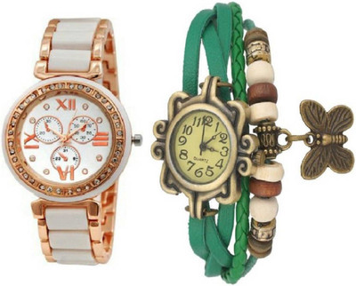 Talgo New Arrival Festive Season Special TGMINAWHDORIGR White Colour Analog White Dial Crystal And Green Colour Round Dial Leather Dori Strap (Combo of 2) TGMINAWHDORIGR Watch - For Girls
Talgo New Arrival Festive Season Special TGMINAWHDORIGR White Colour Analog White Dial Crystal And Green Colour Round Dial Leather Dori Strap (Combo of 2) TGMINAWHDORIGR Watch - For Girls