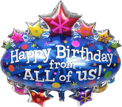 Party Anthem Printed Giant “Happy Birthday from All of Us” Foil Balloon - 35 x 37 inches Balloon(Multicolor, Pack of 1)
Party Anthem Printed Giant “Happy Birthday from All of Us” Foil Balloon - 35 x 37 inches Balloon(Multicolor, Pack of 1)