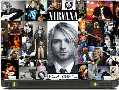 SkinShack Nirvana Kurt Cobain Collage (10.1 inch) Vinyl Laptop Decal 10.1