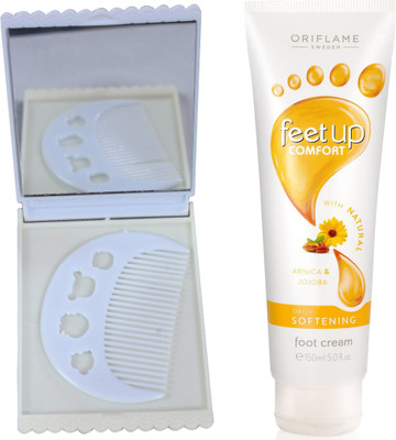 Oriflame Sweden Feet Up Comfort Daily Softening Foot Cream 150ml ( 32369 ) With Comb & Mirror Set(Set of 3)
Oriflame Sweden Feet Up Comfort Daily Softening Foot Cream 150ml ( 32369 ) With Comb & Mirror Set(Set of 3)