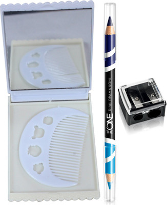 Oriflame Sweden The ONE Dual Drama Kohl Eye Pencil 1.65g ( Cyan Navy - 33255 ) & Dual Pencil Sharpener (27730) With Comb & Mirror Set(Set of 4)
Oriflame Sweden The ONE Dual Drama Kohl Eye Pencil 1.65g ( Cyan Navy - 33255 ) & Dual Pencil Sharpener (27730) With Comb & Mirror Set(Set of 4)