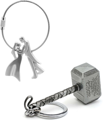 Three Shades Thor Hammer Marvel Avengers Silver Designer Key Chain & Couple Key Chain Combo (Bike & Car) Key Chain
Three Shades Thor Hammer Marvel Avengers Silver Designer Key Chain & Couple Key Chain Combo (Bike & Car) Key Chain
